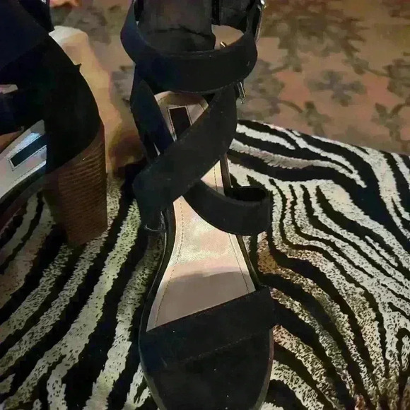 Black Strappy Heels - Picture 3 of 6